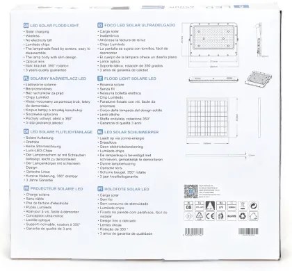 Aigostar - LED stmievateľný solárny reflektor LED/200W/3,4V IP65 + DO
