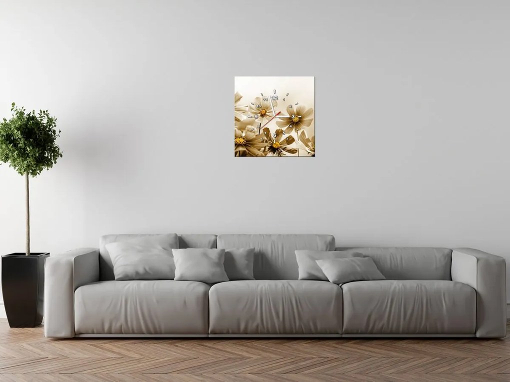 Gario Obraz s hodinami Kvetnatá krása Rozmery: 100 x 40 cm