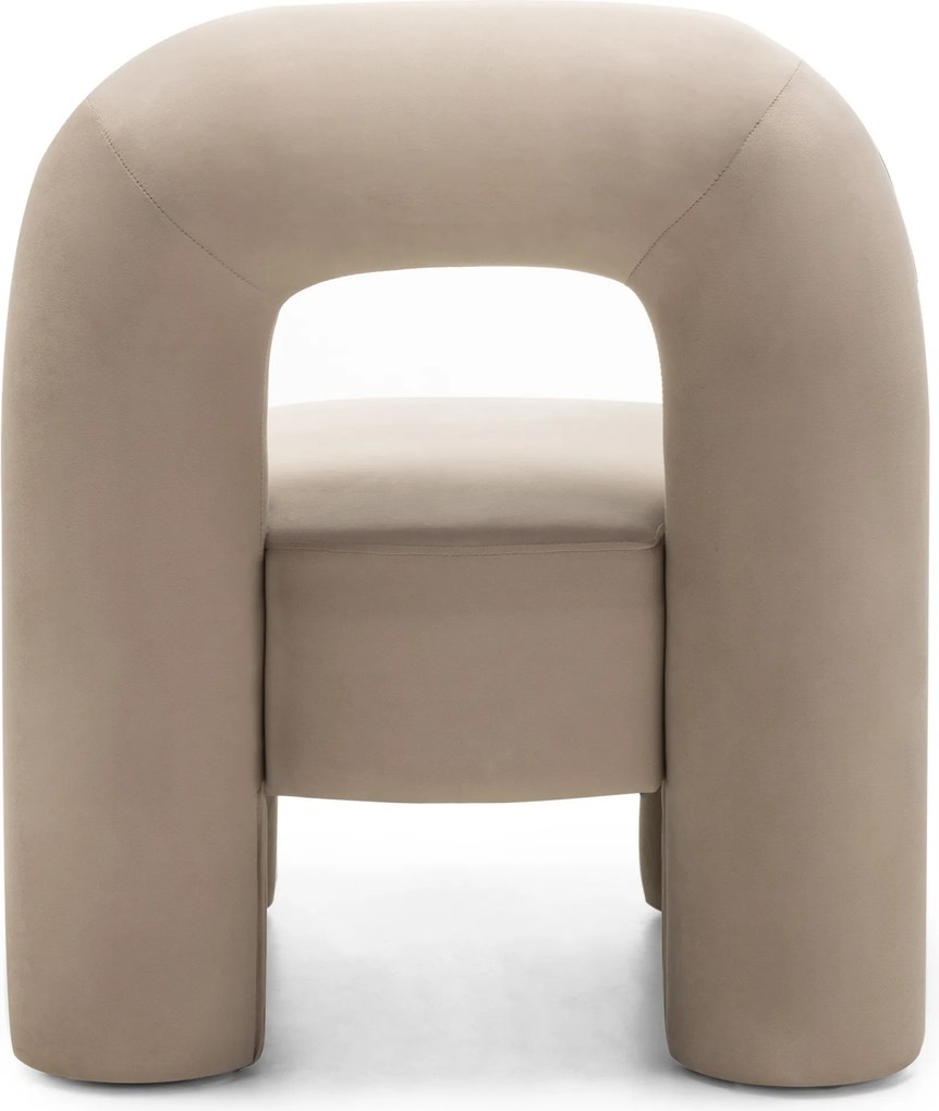 Designové křeslo Vasto samet/béžové