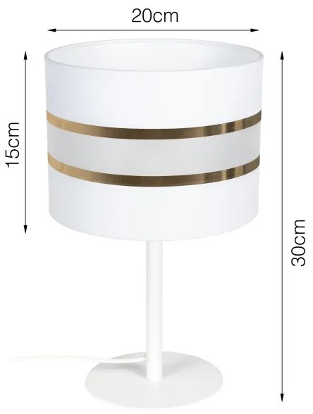 Stolná lampa CORAL 1xE27/60W/230V biela