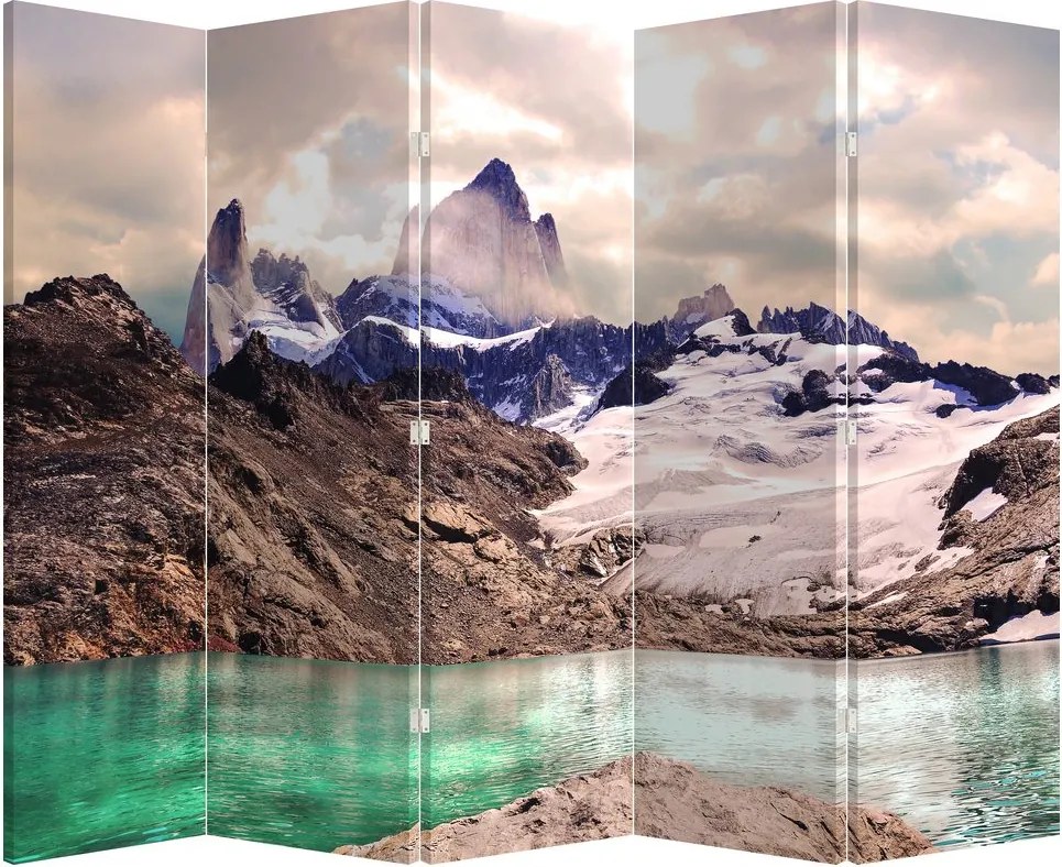 Paraván - Horské jazero (210x170 cm)