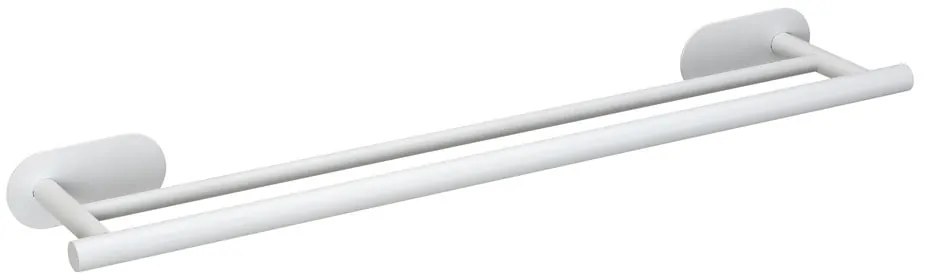Biely samodržiaci držiak na uteráky z nehrdzavejúcej ocele Orea Duo – Wenko