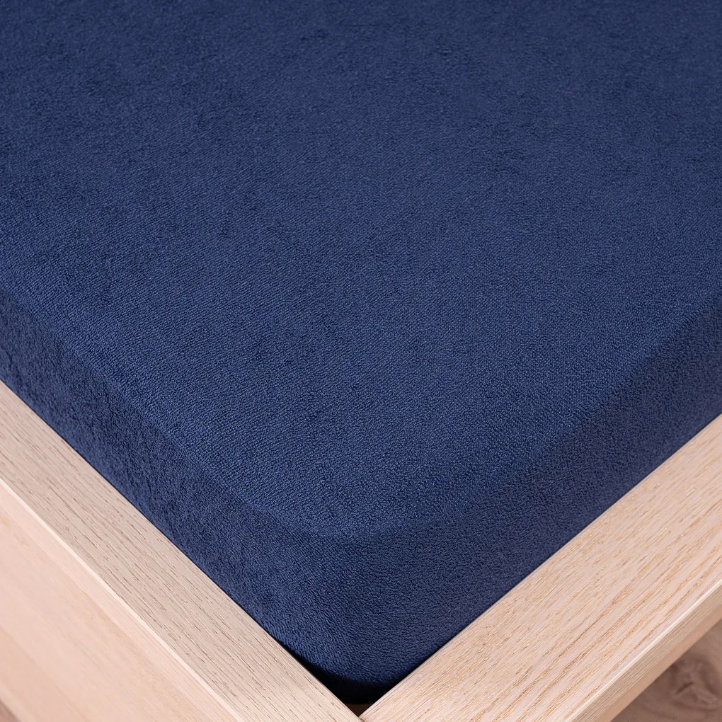4Home Froté prestieradlo tmavomodrá, 180 x 200 cm
