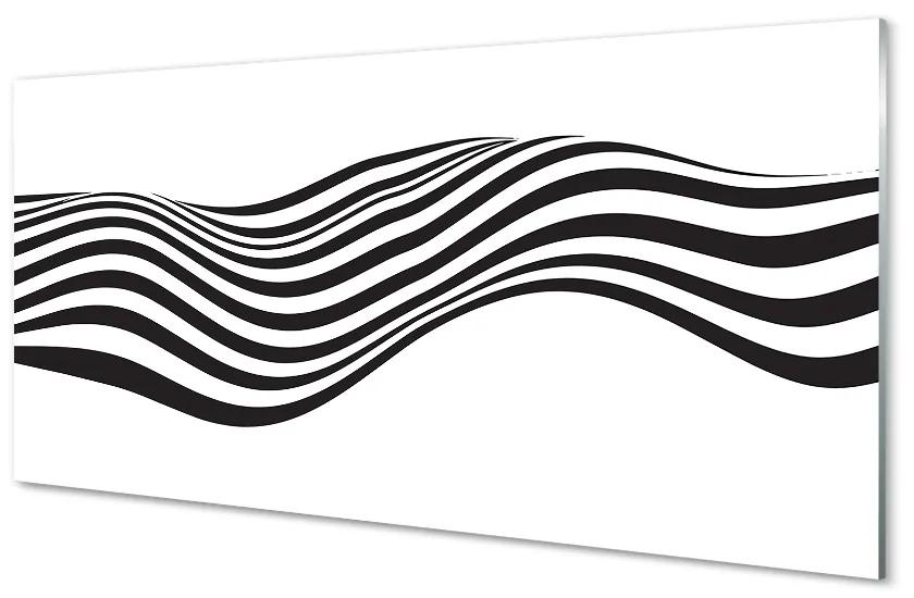 Sklenený obraz Zebra pruhy vlna 120x60 cm