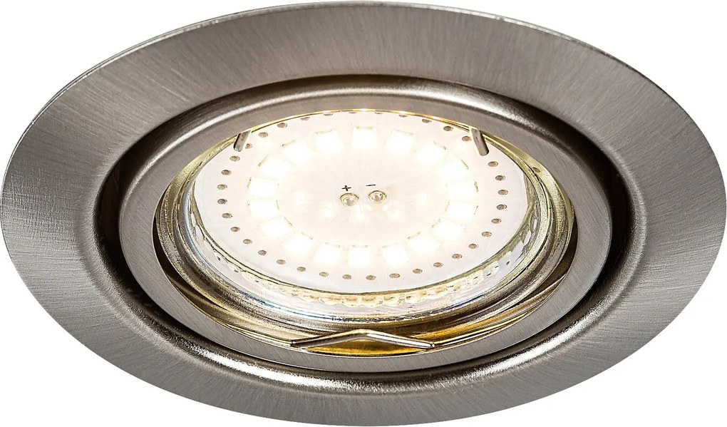 Rabalux LED zápustné bodové svietidlo Lite 3x3W | 240lm | 3000K - set 3 ks, saténový chróm, 1166