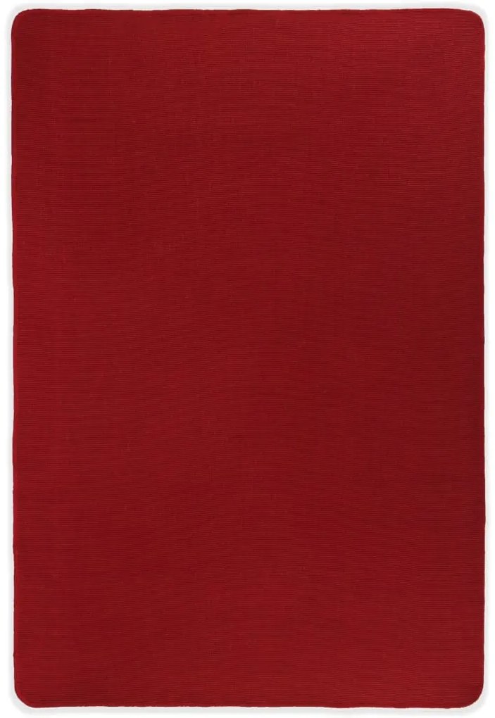 vidaXL Jutový koberček s latexovým podkladom, 140x200 cm, červený