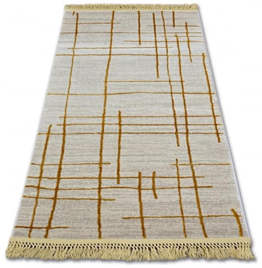 Luxusný kusový koberec akryl Strap žltý, Velikosti 80x300cm