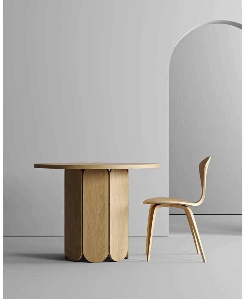 Jedálenský stôl v dubovom dekore Woodman Soft, ø 98 cm