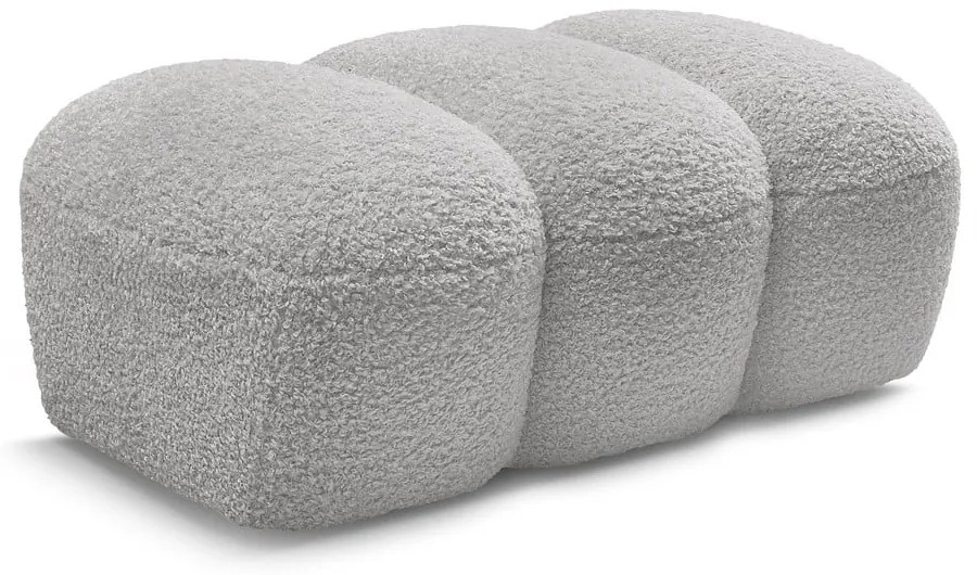 Svetlosivá podnožka z textílie buklé Hippolyte – Bobochic Paris