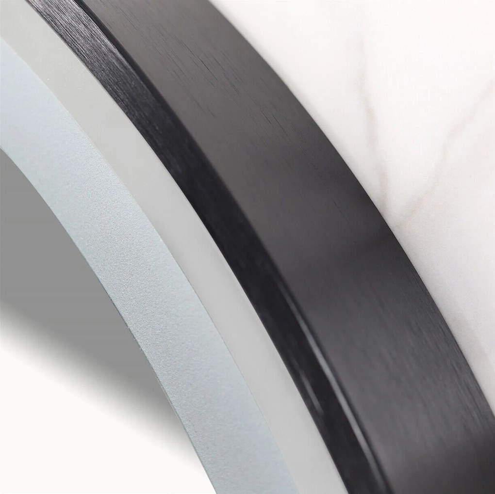 Rea Rea, LED zrkadlo 50cm s čiernym rámom MMJ P11394, HOM-05511