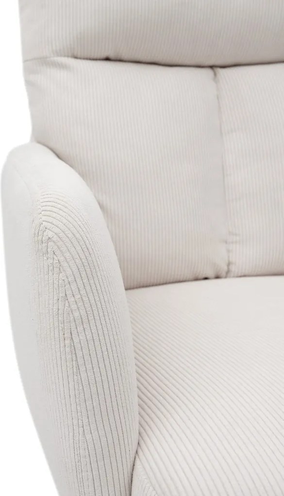 Otočná jedálenská stolička Sofia, svetlo béžová štruktúrovaná látka