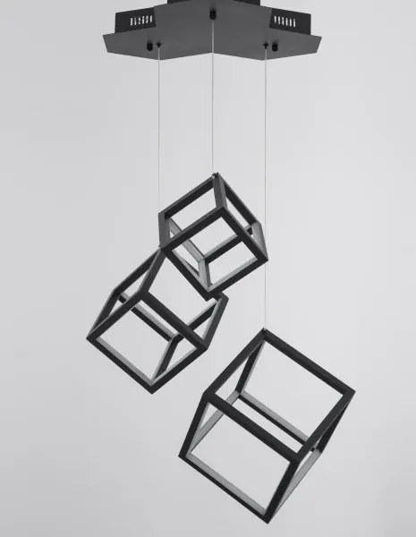 LED luster Gabbia 56 čierne