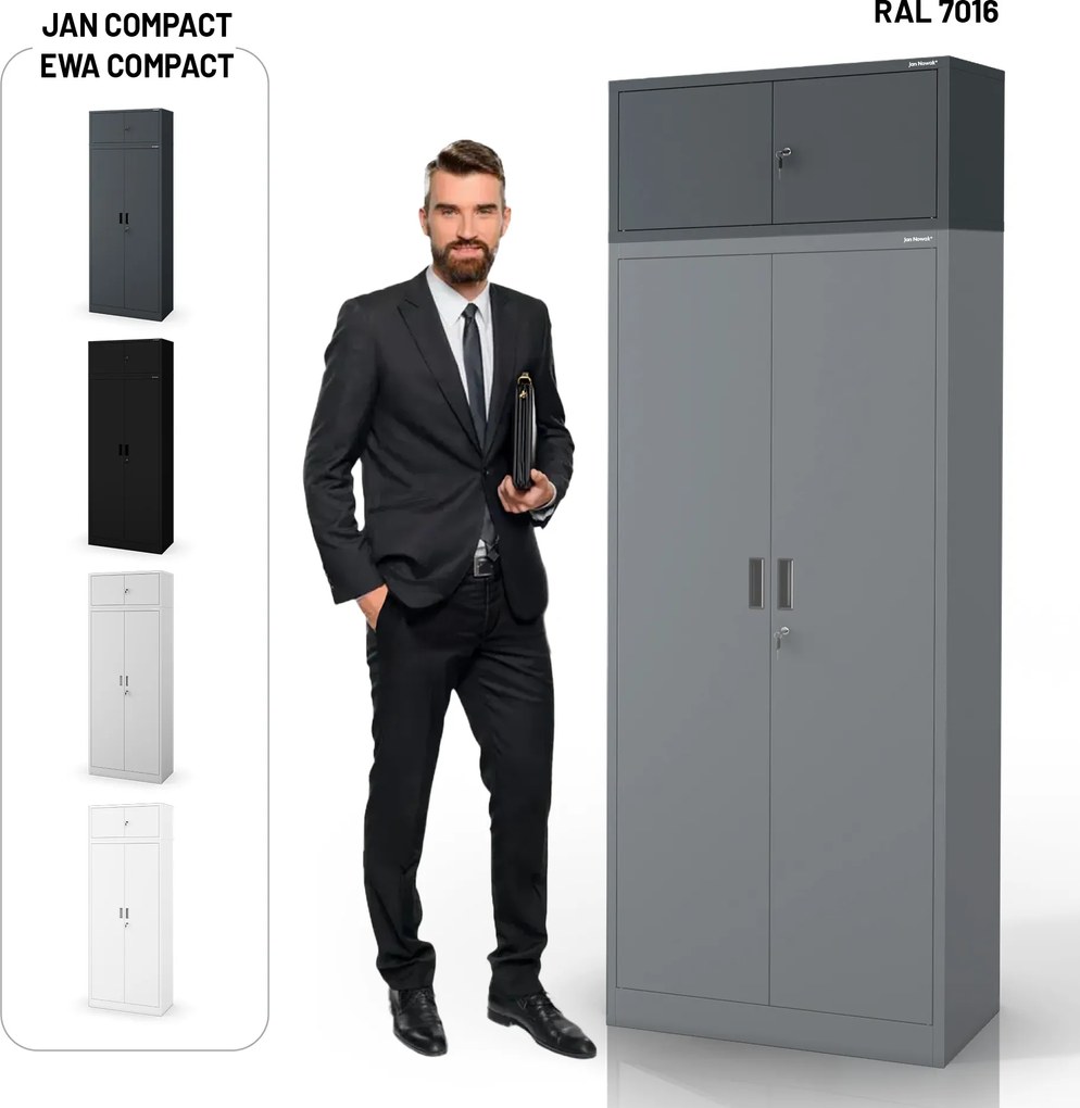 Nadstavec na skriňu antracitová, 800x380x400 mm: EWA