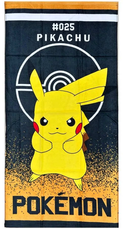 Plážová osuška Pokémon Pikachu 025 - 100% bavlna - 70 x 140 cm