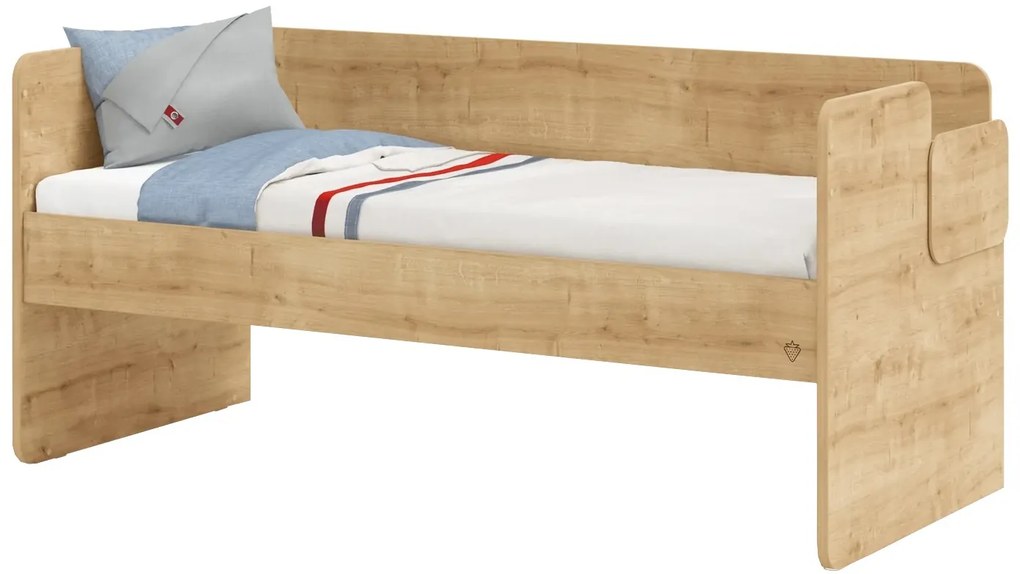 Vyvýšená posteľ so schodíkmi Cody Modular - dub