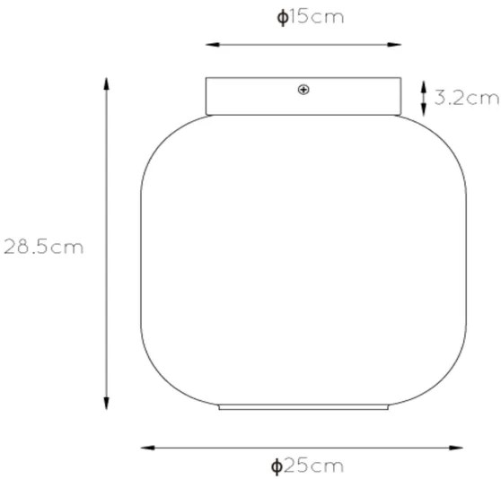 Lucide 45194/25/65 - Stropné svietidlo JOANET 1xE27/40W/230V čierna