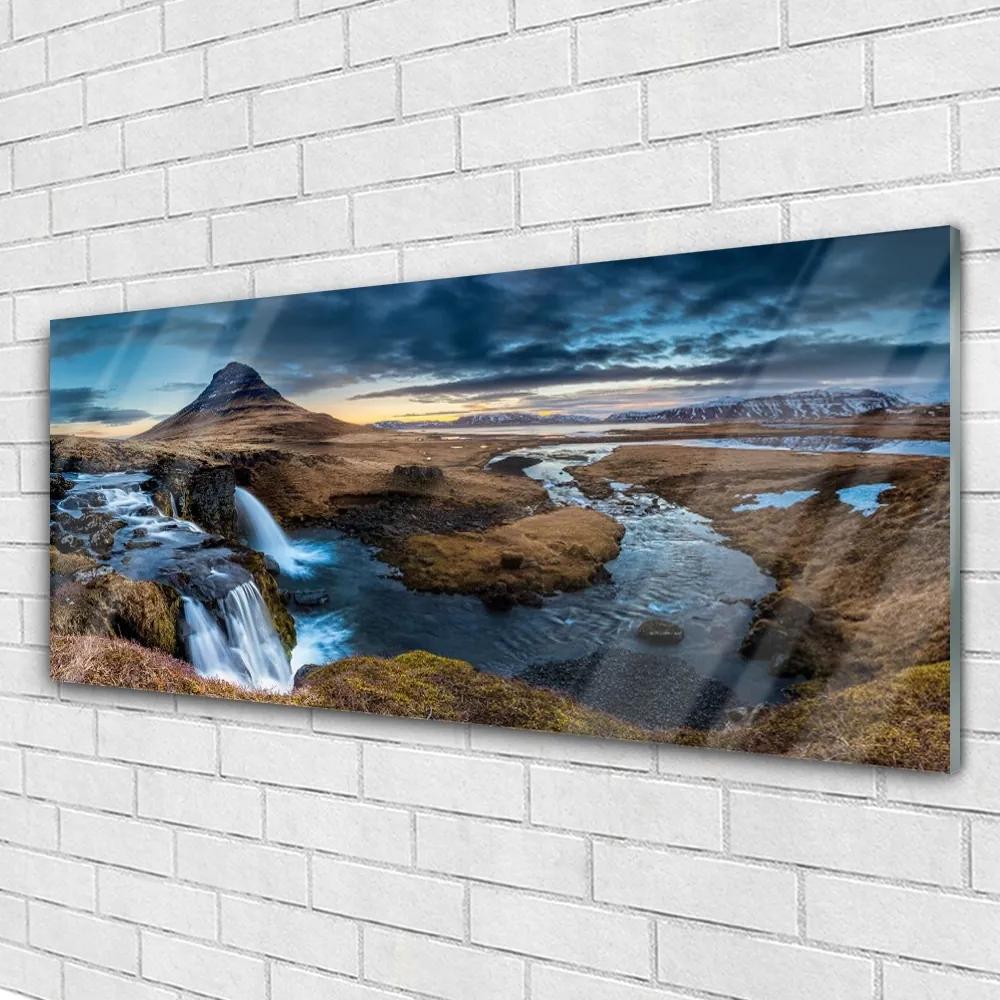 Obraz plexi Vodopád rieka príroda 125x50 cm