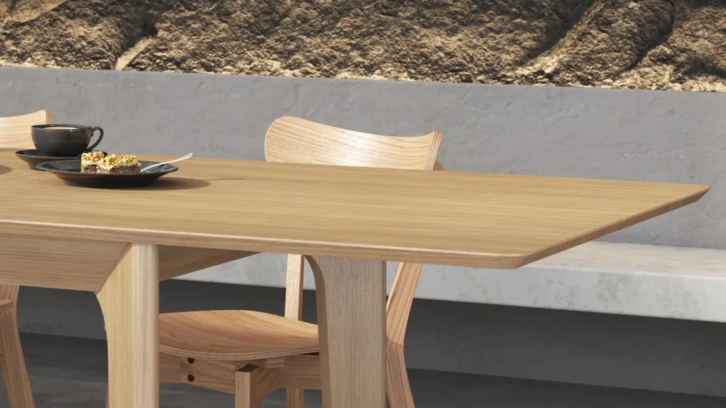 BARI Dub prírodný 180x90 cm (+2 vložky 45 cm) - DREVENÝ STÔL V JAPANDI/ŠKANDINÁVSKOM ŠTÝLE, ROZKLADACÍ DO 270 cm!