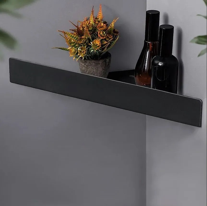 Rea Rea, kúpeľňová polica 285x145x40 mm, SF07, čierna matná, REA-06012
