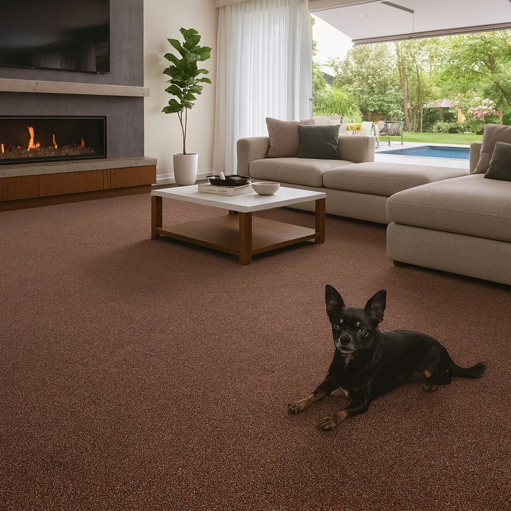 AladinWorld Expres, AKCIA: 120x170 cm Kusový koberec Bohemia terakota - obšitý zo všetkých strán, šíře, oranžová, filc, kancelária