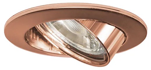 Sada 6 okrúhlych zapustených bodových svetiel medená naklápacia - Edu