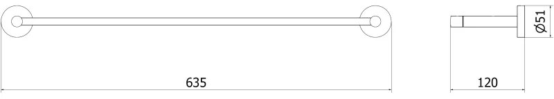 Mexen Remo, 2-ramenný vešiak na uteráky, medená matná, 7050725-65