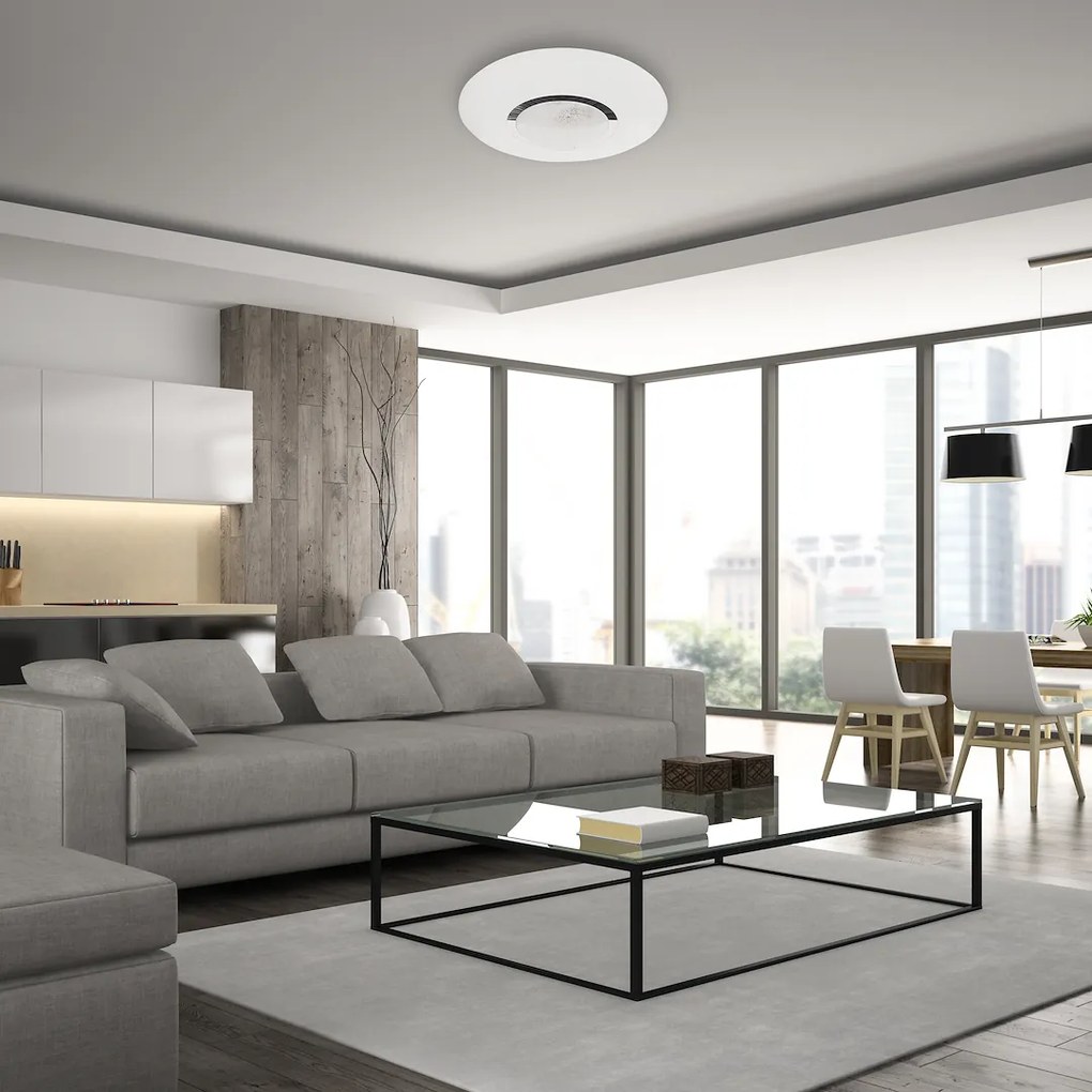 Stropné LED svietidlo Sparky Round, 1x LED 50w, 3000-6000k, w/ch, s ovládačom