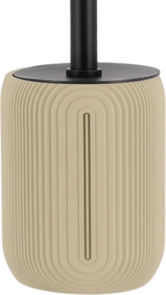 Sada kúpeľňových doplnkov Elya, béžová/s čiernymi prvkami