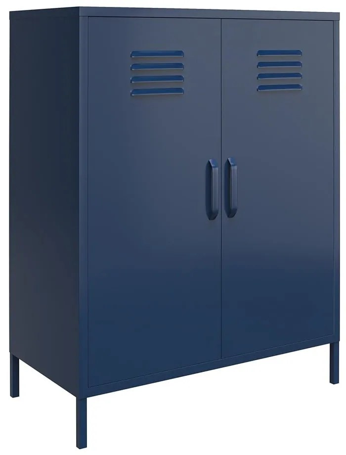 Modrá kovová skrinka 80x102 cm Bradford - Queer Eye