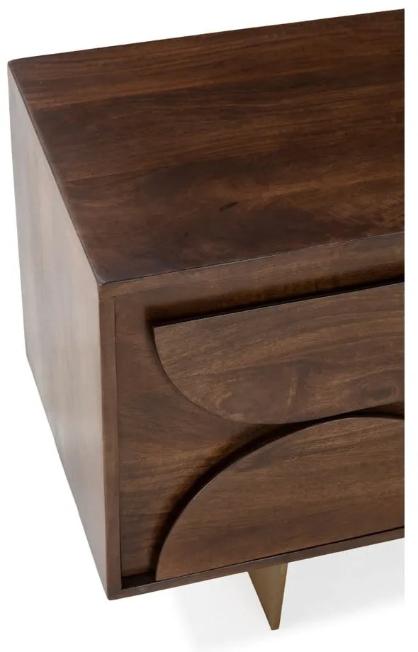 Hnedý TV stolík z mangového dreva 145x55x40 cm Trisha – MOME