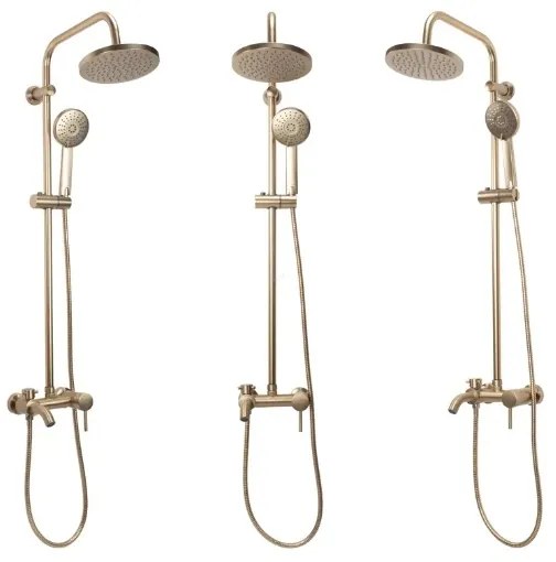 REA-P7051 - Sprchová súprava s batériou LUIS, brúsené zlaté prevedenie