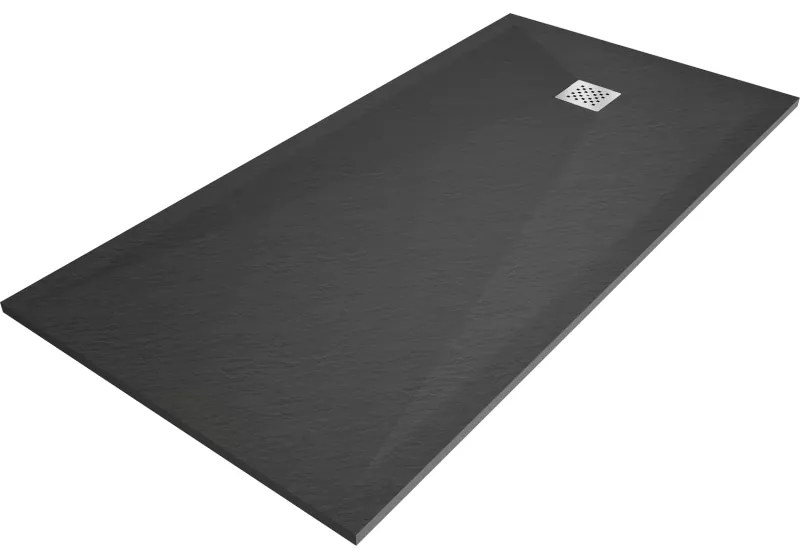 Mexen Stone+, obdĺžniková vanička z minerálneho kompozitu 160 x 80 cm, antracitová, 44718016