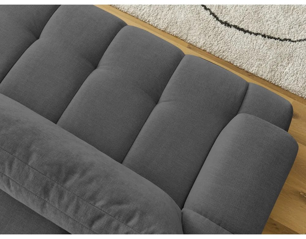 Tmavosivá rozkladacia/s úložným priestorom pohovka 251 cm Fuji – Bobochic Paris