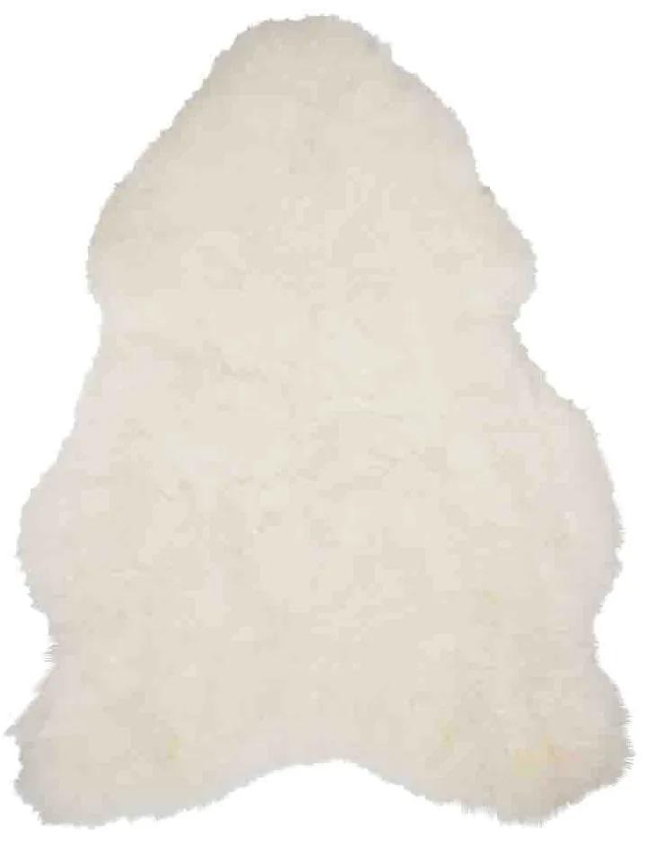 Slovenština  Biela kožušina z ovčej kože - 90 * 60 * 5 cm