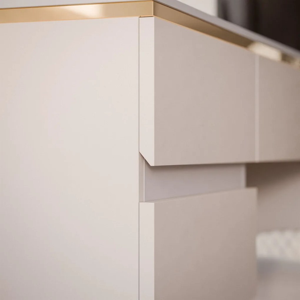 PISACÍ STÔL NESSIE KAŠMÍR + ZLATÝ 120 cm