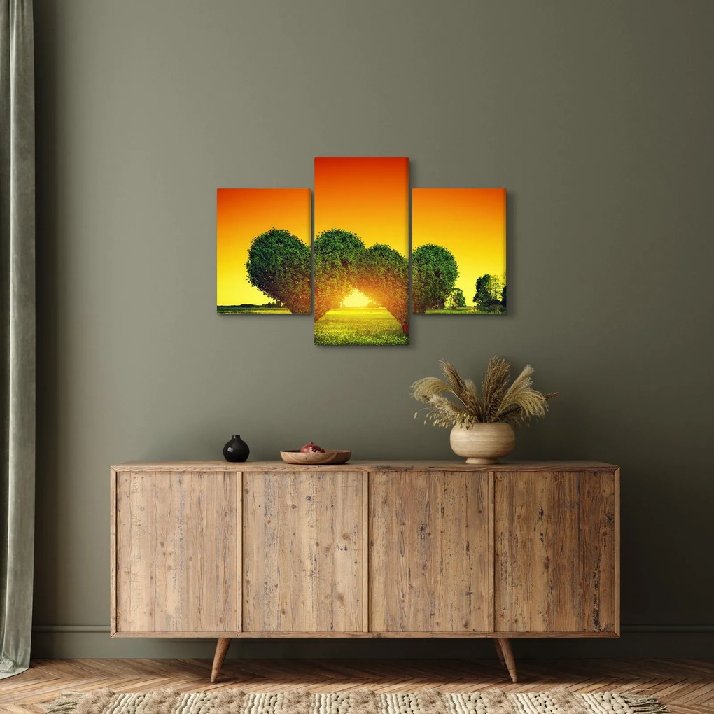 Obraz - Srdce v korunách stromov (90x60 cm)