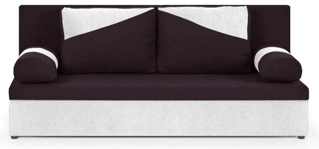 Pohovka pre 3 osoby s funkciou spania ROLO Čierna námornícka modrá