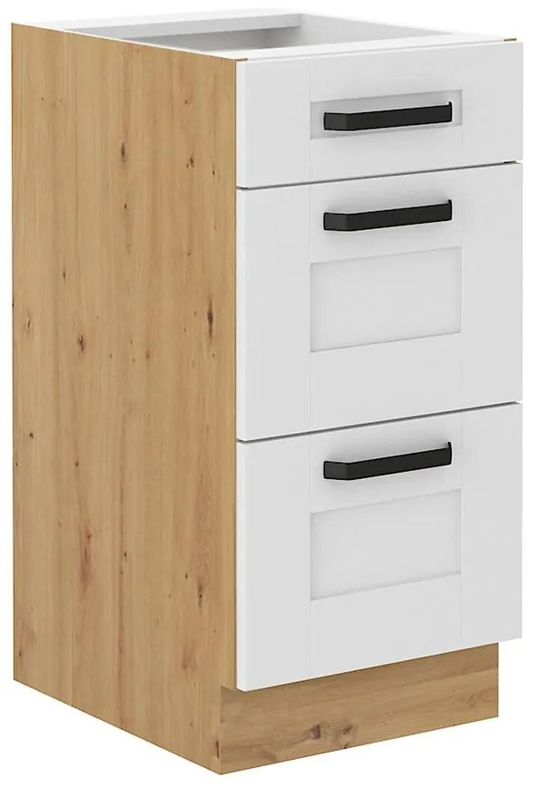 Kuchynská skrinka Luna biela matná/artisan 40D 3S BB