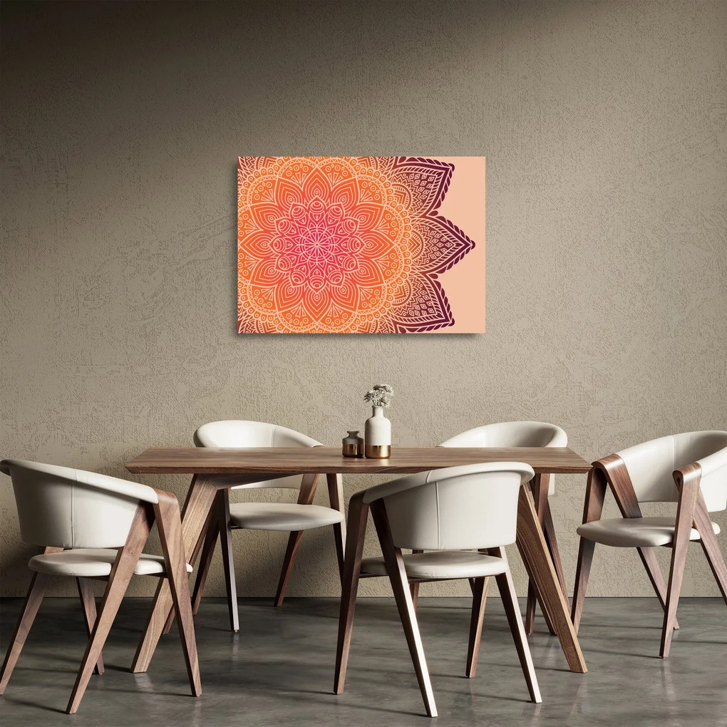 Sklenený obraz - Mandala umenia (70x50 cm)