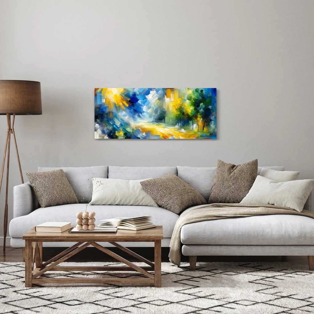 Obraz - Abstraktný slnečný deň (120x50 cm)