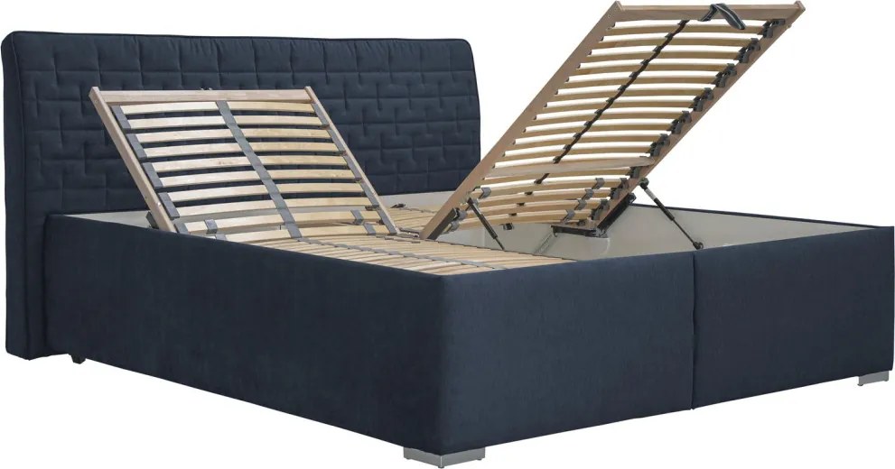 Posteľ Rita 180x200 cm, námornícka modrá látka