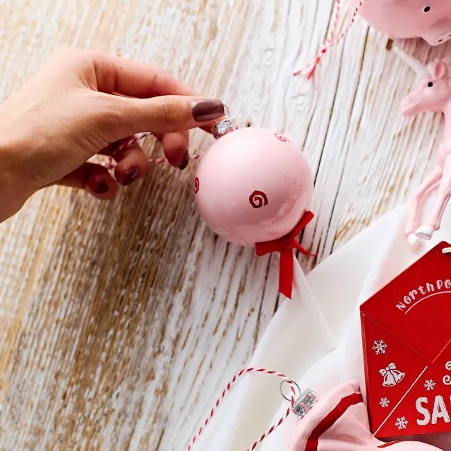 Vianočná ozdoba EVI PINK lízatko 710179