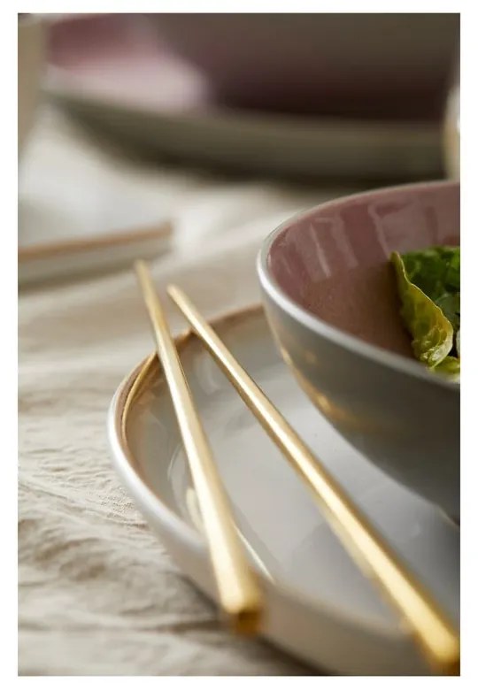 Jedálenské paličky v zlatej farbe so stojanom Bitz Brass