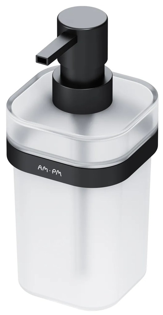 Dávkovač mydla AM.PM Func A8F36922 nástenný, sklo, čierny