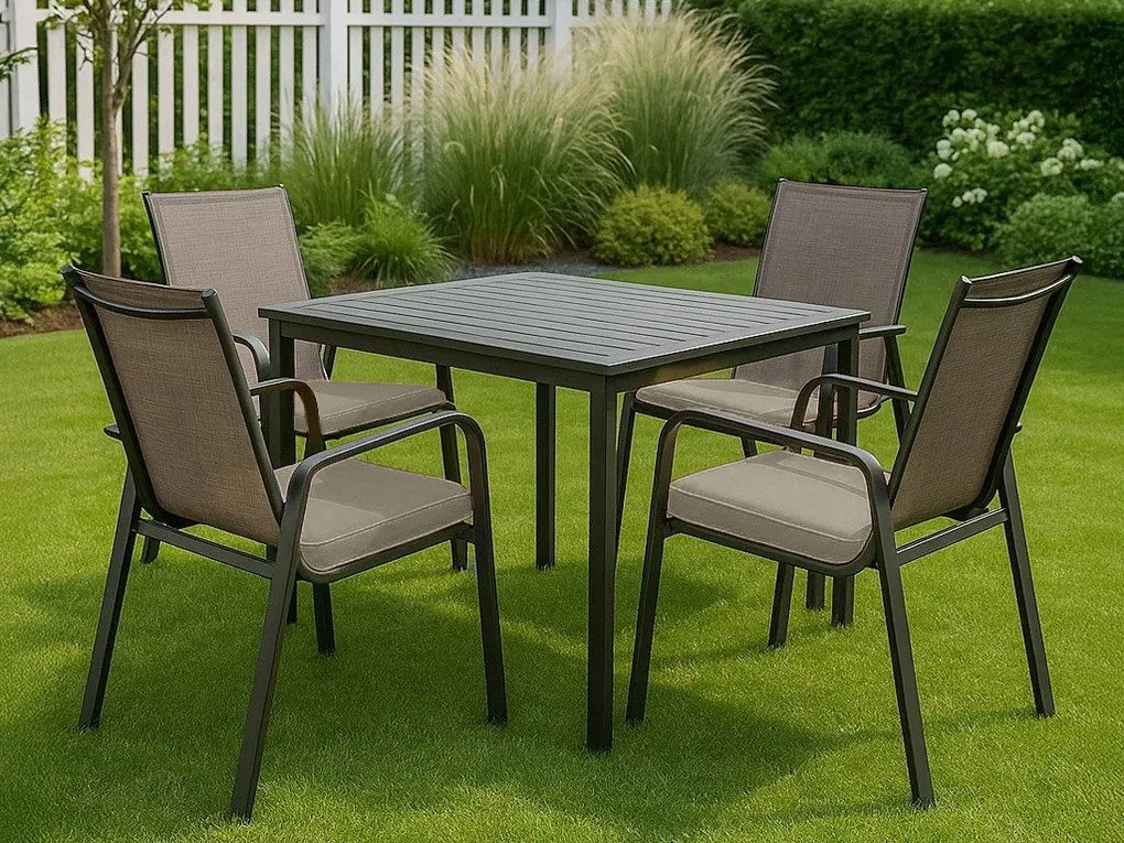 Vonkajší podsedák na stoličku VIREON 44x45 cm, sivohnedý