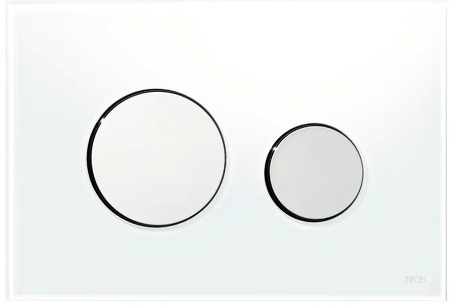 TECEloop- Ovládacie tlačidlo, sklenené, biele sklo - chróm 9240660