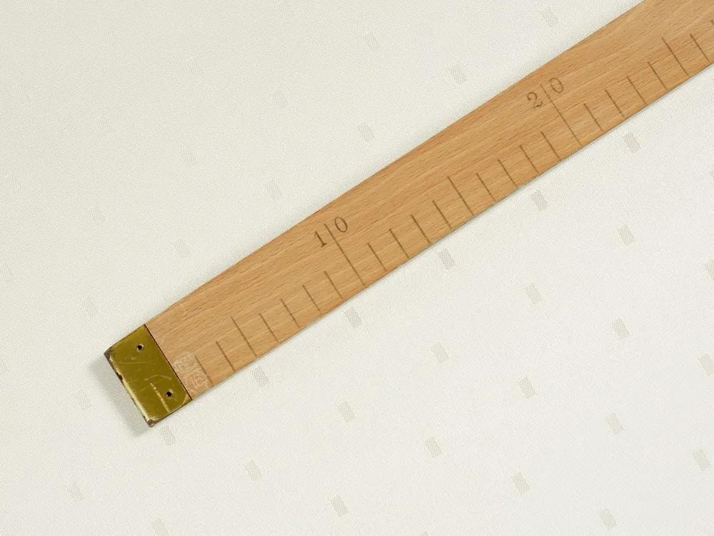 Biante Telfónový obdĺžnikový obrus TF-017 Obdĺžničky - lesklý smotanový 100x140 cm