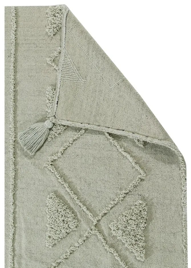 Svetlozelený prateľný ručne tkaný bavlnený koberec 170x240 cm Tribu Olive – Lorena Canals