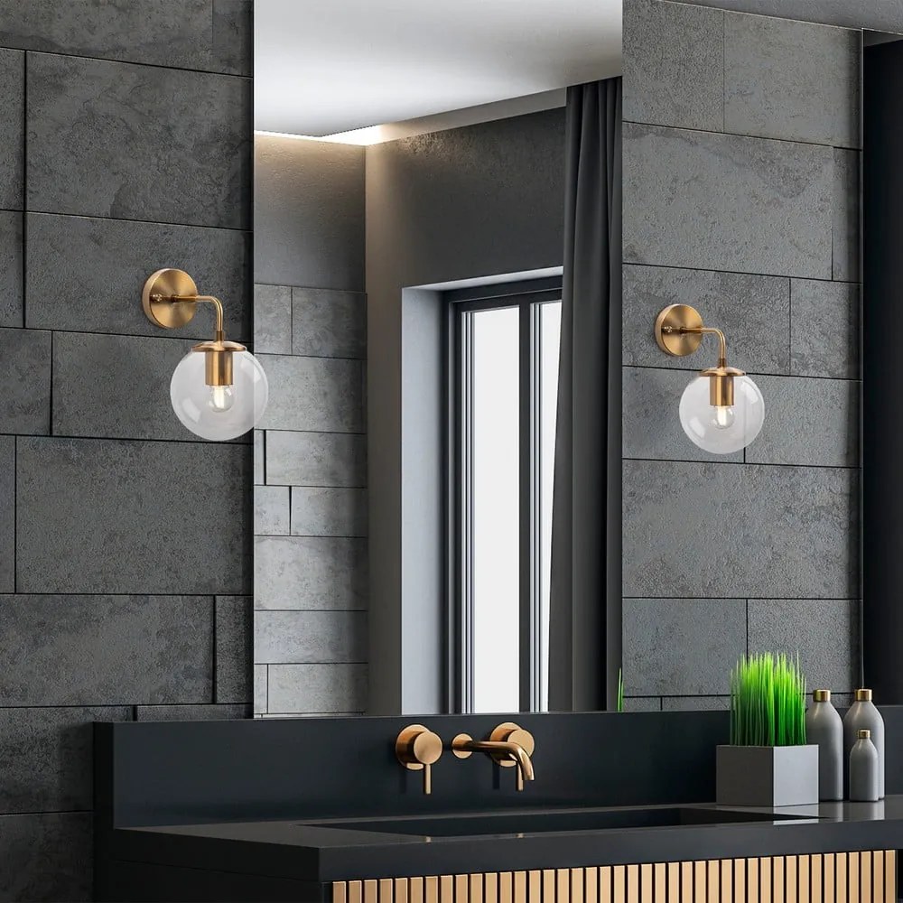 Nástenné svietidlo v mosadznej farbe ø 15 cm Viran – Opviq lights