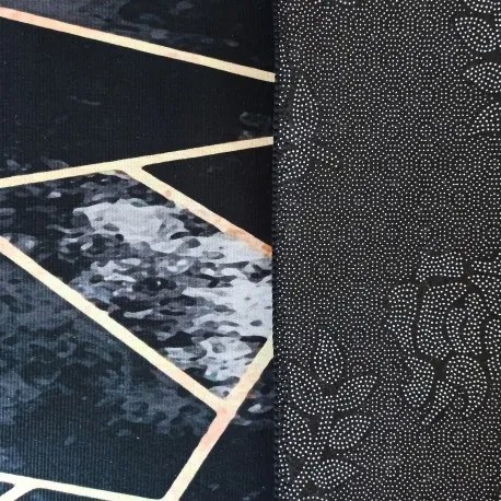 Čierny koberec so zaujímavými detailmi Šírka: 120 cm | Dĺžka: 180 cm